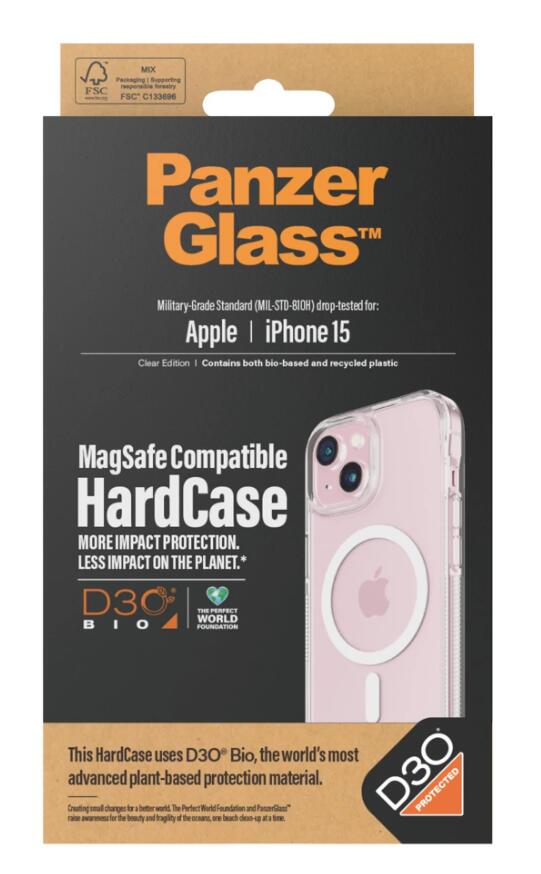 PanzerGlass™ HardCase MagSafe kompatibel mit D30 für das Apple iPhone 15 PanzerGlass™ HardCase MagSafe kompatibel mit D30 für das Apple iPhone 15